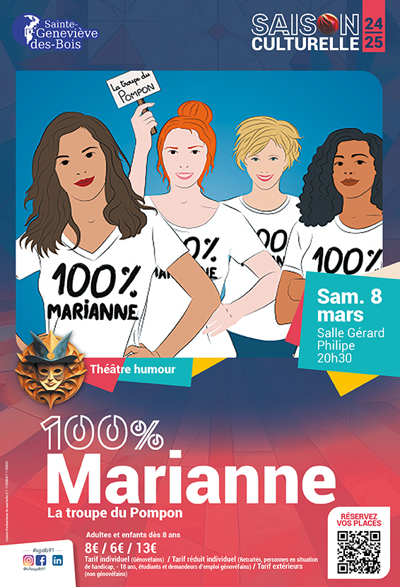 2024 09 04 SAISON CULTURELLE - 100 marianne - affiche