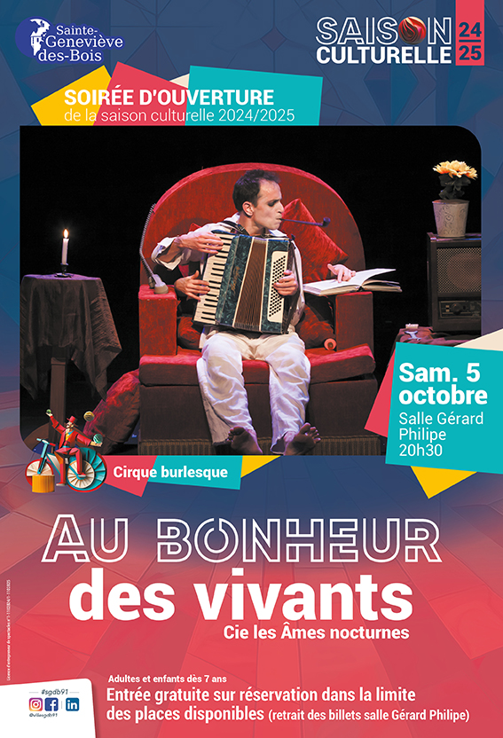 2024 09 04 SAISON CULTURELLE - au bonheur - affiche