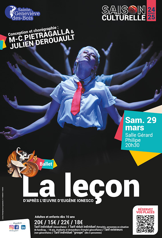 2024 09 04 SAISON CULTURELLE - la lecon - affiche 1