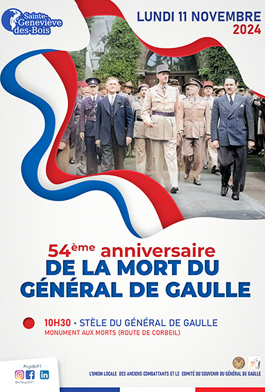 affiche COMMEMO 11NOVEMBRE DeGAulle